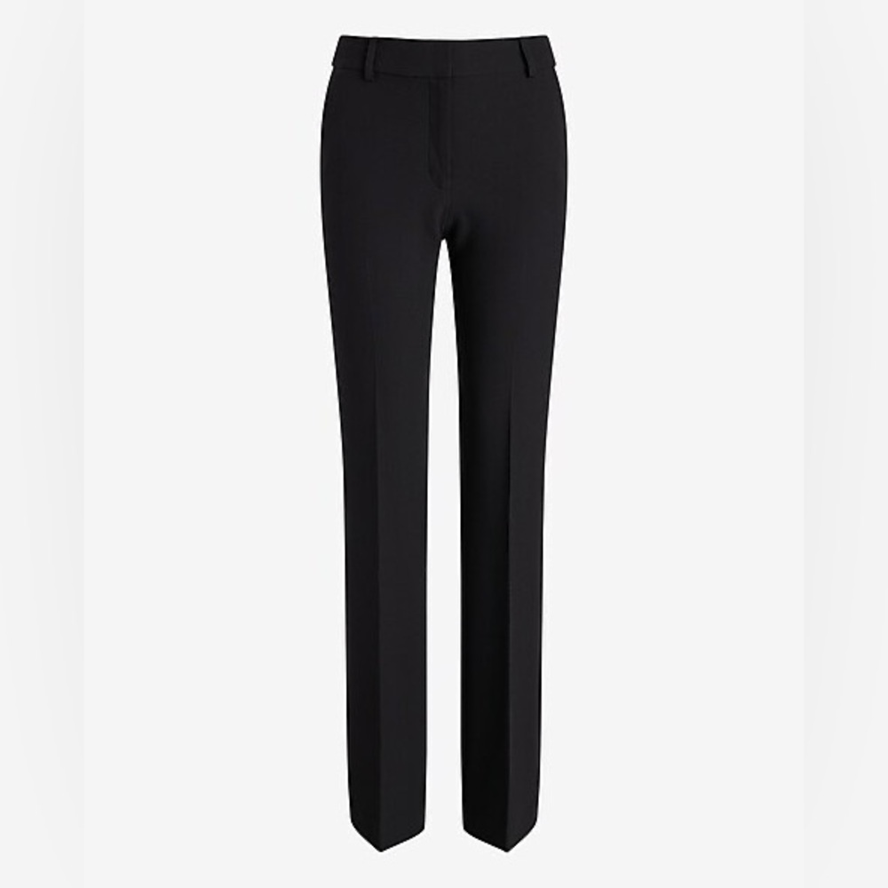 Express Editor Black Straight Leg Bootcut Pants